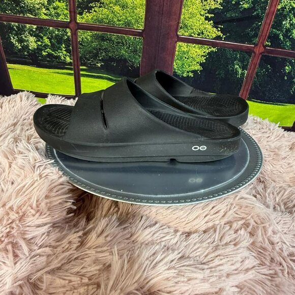 OOFOS - Men\'s OOahh Recovery Slide Sandal Size 12 - Black main image 8